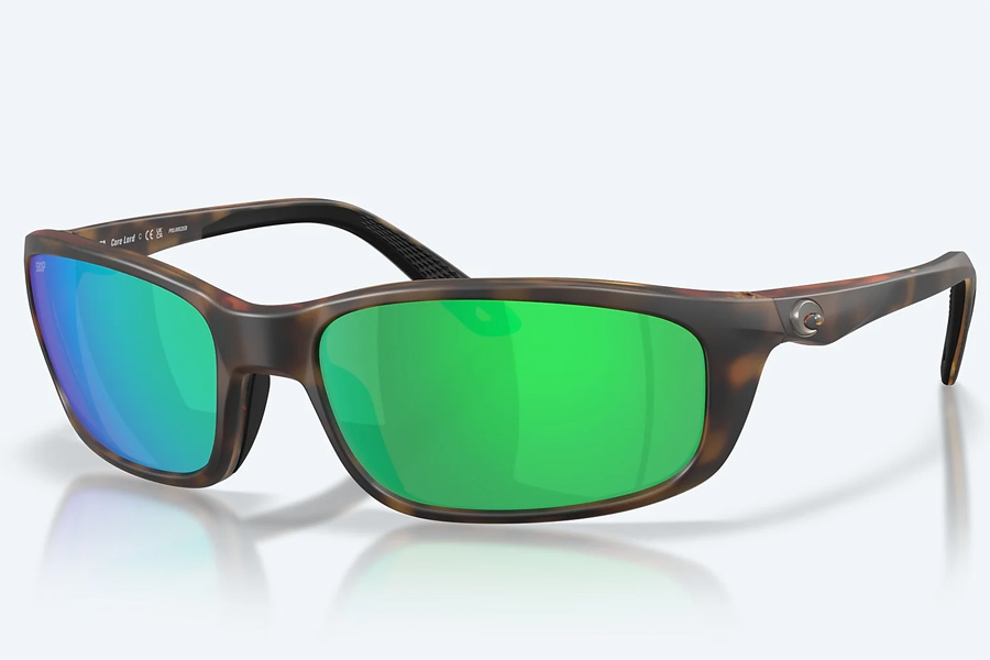 Costa Del Mar Brine II Matte Tortoise Frames with Green Mirror Lenses